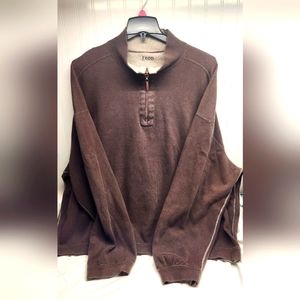 Izod men's ribbed reversible 1/4 zip pullover